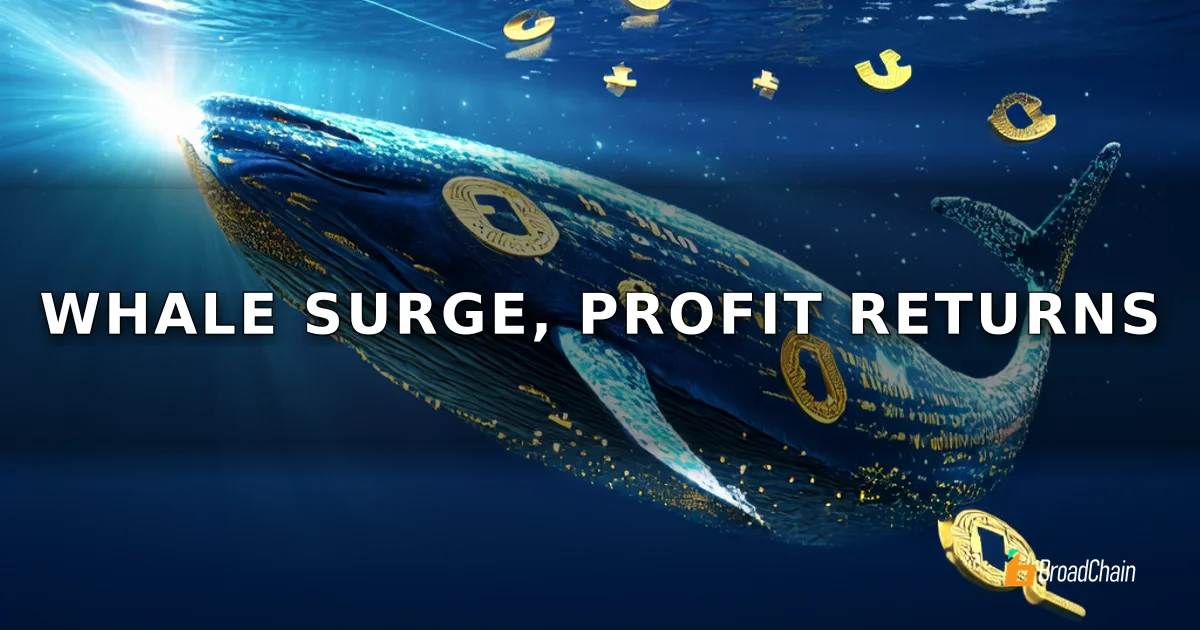 比特幣短期持有者重返盈利，鯨魚月吸27萬BTC