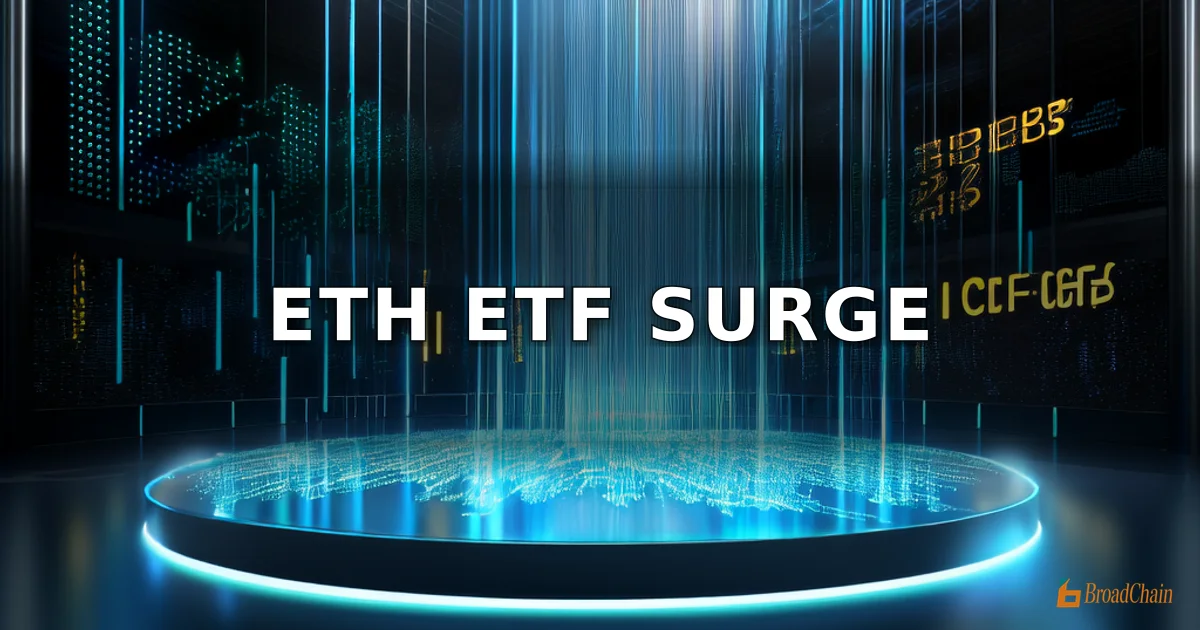 4月24日以太坊現貨ETF淨流入2338萬美元，貝萊德ETHB淨流入3225萬美元
