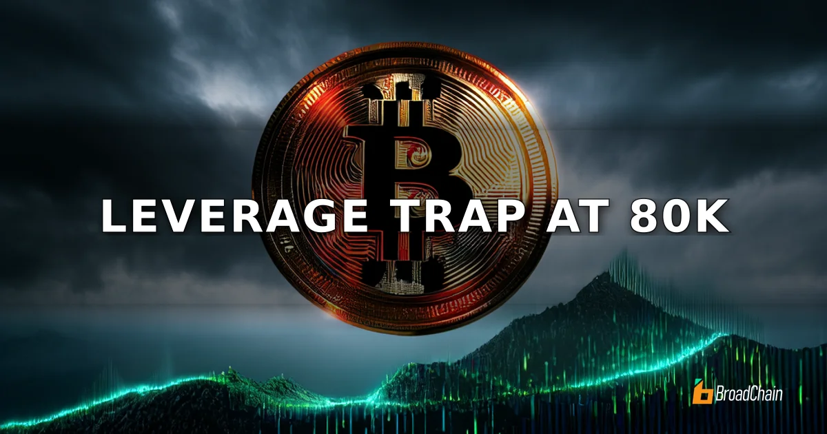 ビットコインレバレッジロングが積み上がり、価格は8万ドルを下回って停滞