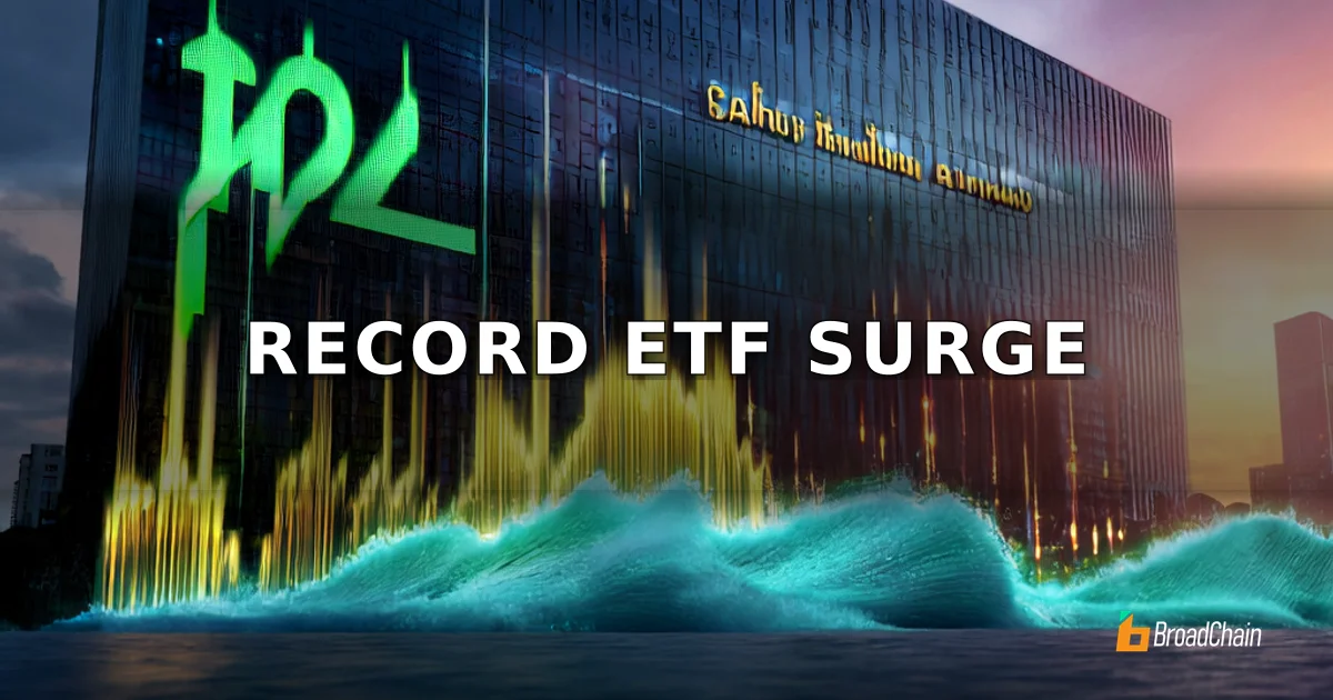 米国株ETFの1日平均流入額が75億ドルの記録を達成、暗号資産市場のリスク選好が回復